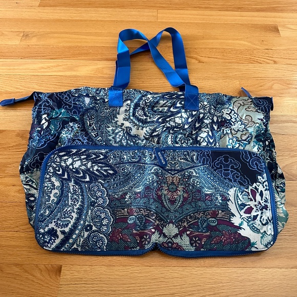 Chico's Packable Tote Blue Paisley - Picture 4 of 15